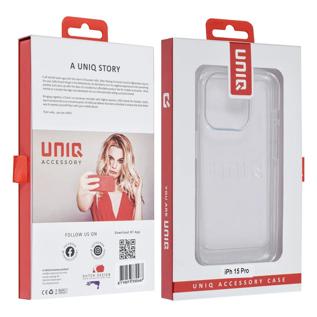 UNIQ Accessory iPhone 15 Pro TPU Back Cover hoesje - Transparant